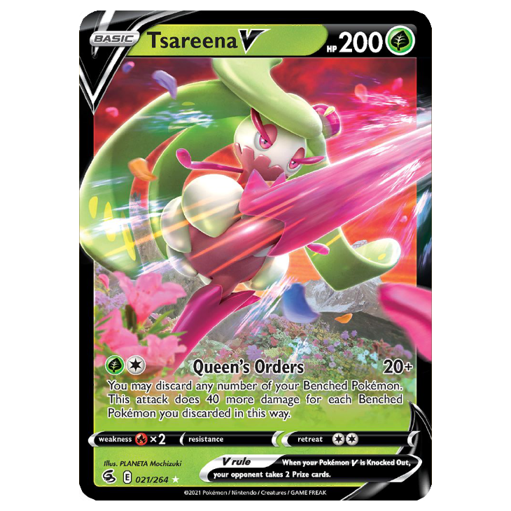 Tsareena V - Fusion Strike - 021/264 - Holo Ultra Rare – The Game