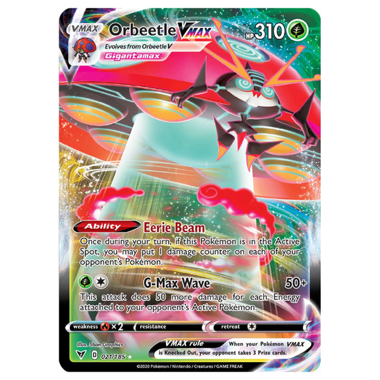 Orbeetle VMAX - Vivid Voltage - 021/185 - Holo Ultra Rare VMAX