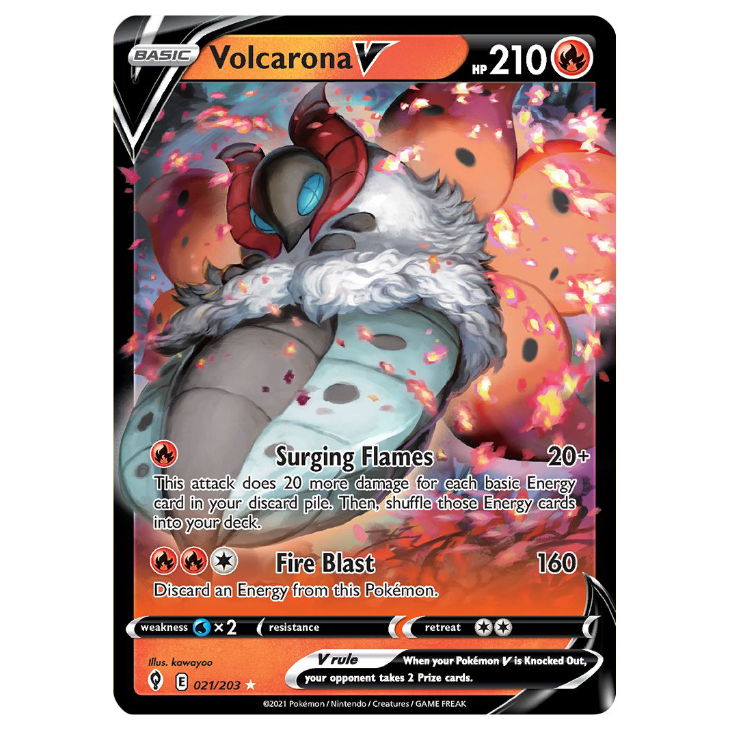 Volcarona V - Evolving Skies - 021/203 - Holo Ultra Rare