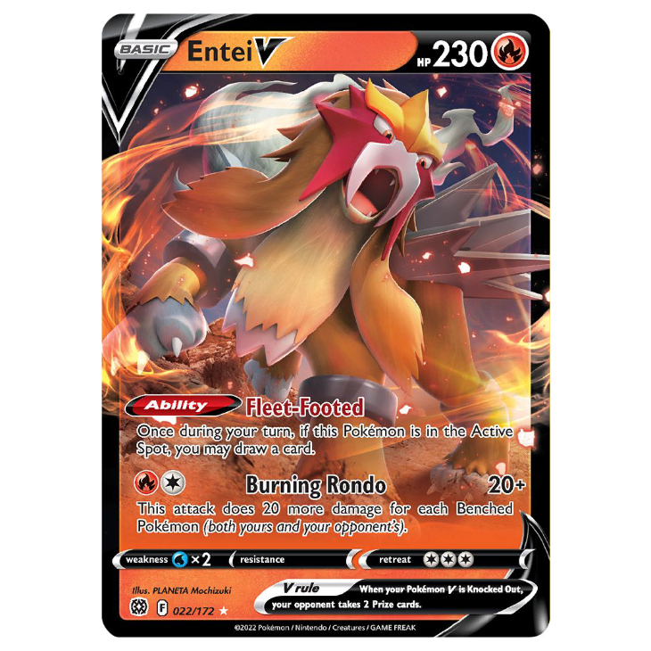 Entei V - Brilliant Stars - 022/172 - Holo Ultra Rare