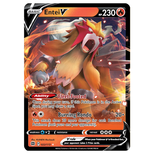 Entei V - Brilliant Stars - 022/172 - Holo Ultra Rare