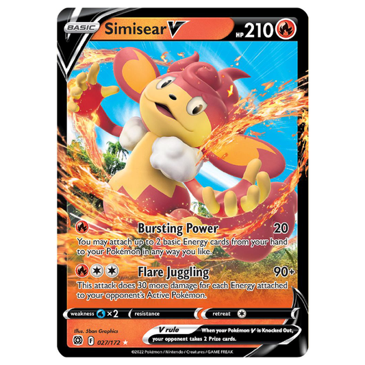 Simisear V - Brilliant Stars - 027/172 - Holo Ultra Rare