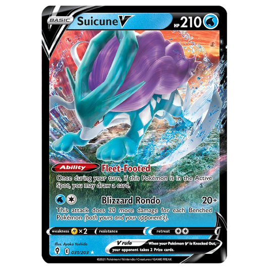 Suicune V - Evolving Skies - 031/203 - Holo Ultra Rare