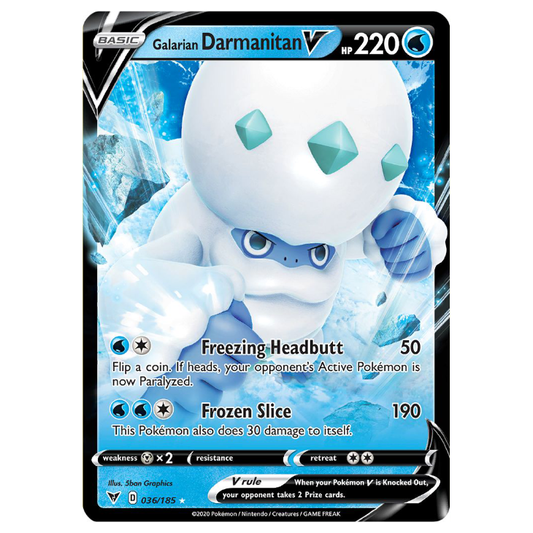 Galarian Darmanitan V - Vivid Voltage - 036/185 - Holo Ultra Rare