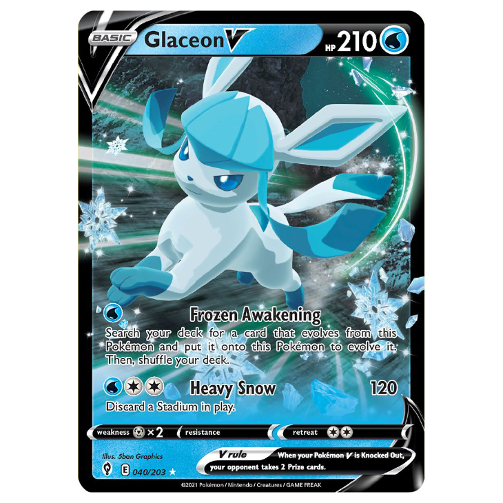 Glaceon V - Evolving Skies - 040/203 - Holo Ultra Rare