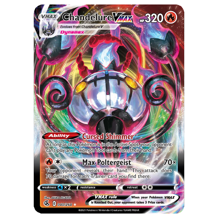 Chandelure VMAX - Fusion Strike - 040/264 - Holo Ultra Rare VMAX