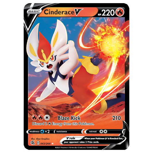 Cinderace V - Fusion Strike - 043/264 - Holo Ultra Rare