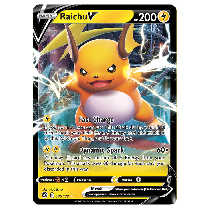 Raichu V - Brilliant Stars - 045/172 - Holo Ultra Rare