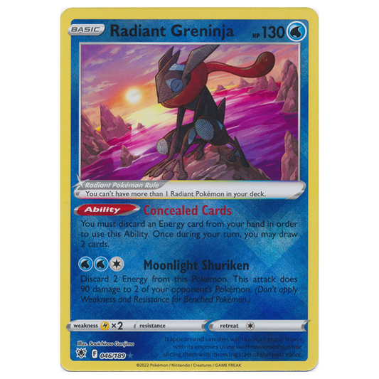 Radiant Greninja - Astral Radiance - 046/189 - Holo Radiant Rare