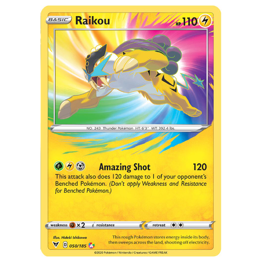 Raikou - Vivid Voltage - 050/185 - Holo Amazing Rare