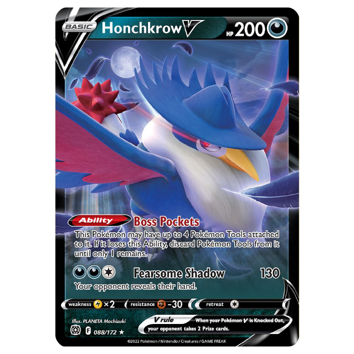 Honchkrow V - Brilliant Stars - 088/172 - Holo Ultra Rare