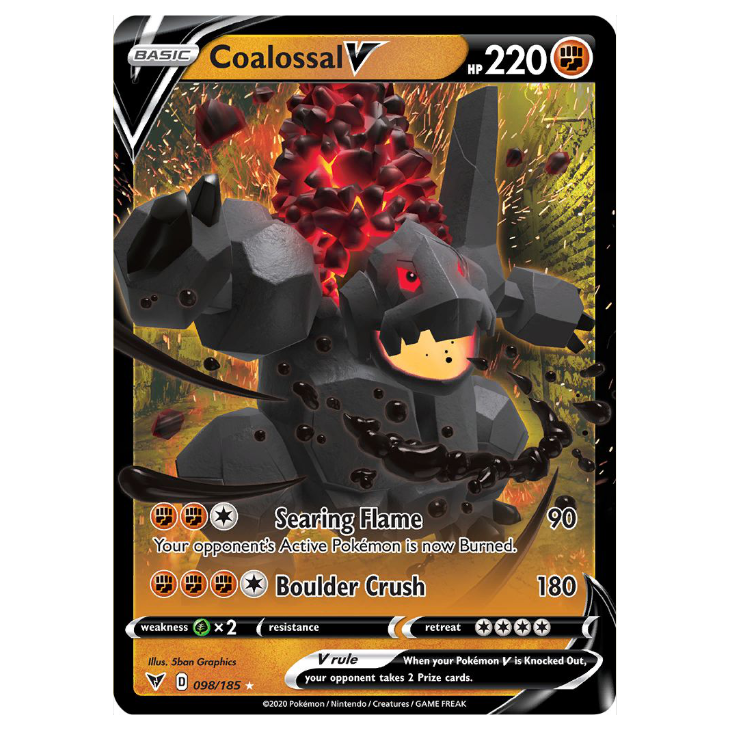 Coalossal V - Vivid Voltage - 098/185 - Holo Ultra Rare