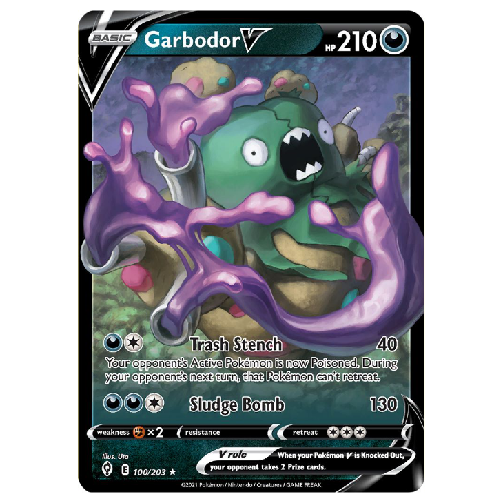 Garbodor V - Evolving Skies - 100/203 - Holo Ultra Rare