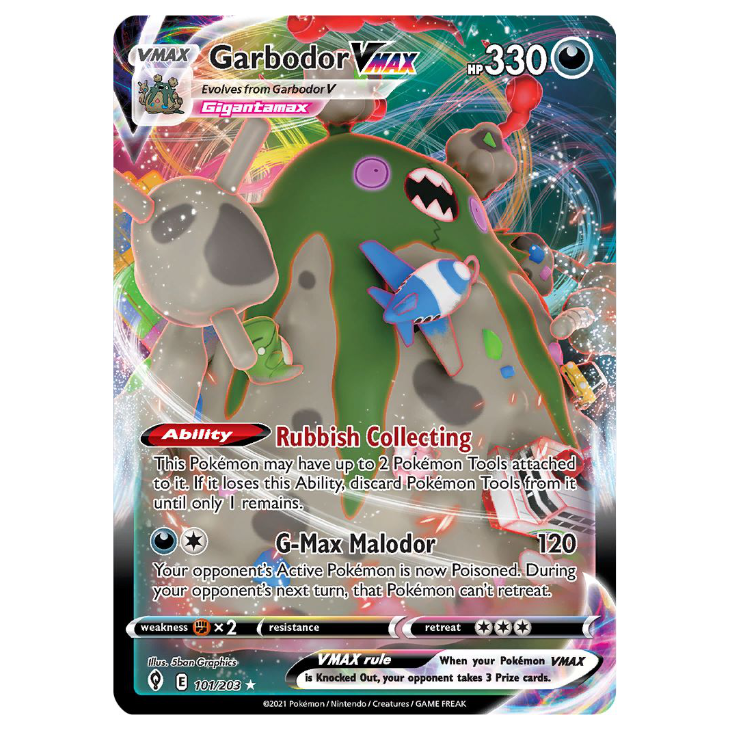 Garbodor VMAX - Evolving Skies - 101/203 - Holo Ultra Rare VMAX