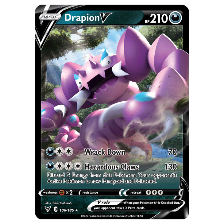 Drapion V - Vivid Voltage - 106/185 - Holo Ultra Rare