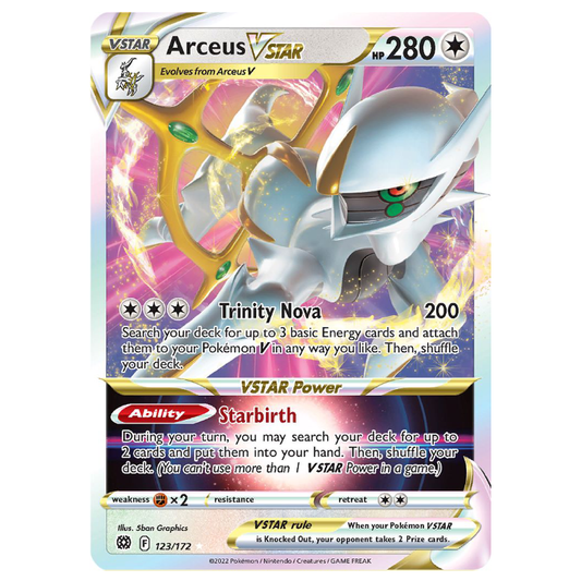 Arceus VSTAR - Brilliant Stars - 123/172 - Holo Ultra Rare VSTAR