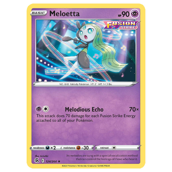 Meloetta - Fusion Strike - 124/264 - Rare/Reverse Holo