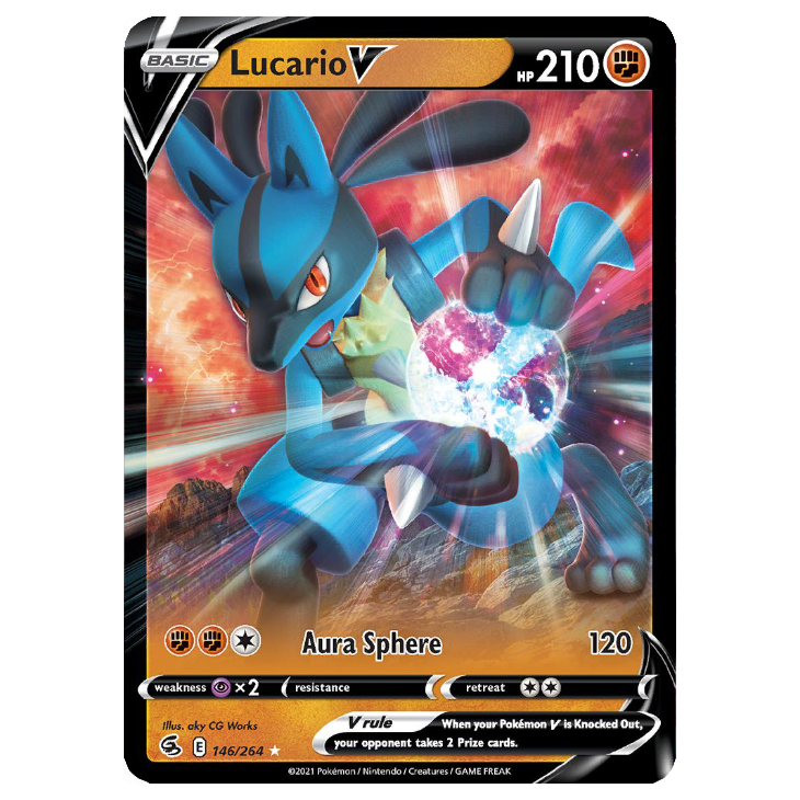 Lucario V - Fusion Strike - 146/264 - Holo Ultra Rare