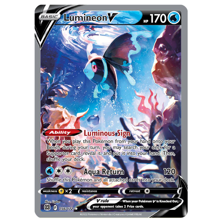 Lumineon V - Brilliant Stars - 156/172 - Holo Ultra Rare Alternate Art