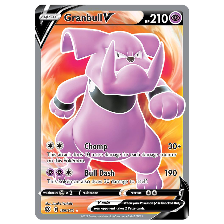 Granbull V - Brilliant Stars - 159/172 - Holo Ultra Rare Full Art