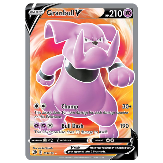 Granbull V - Brilliant Stars - 159/172 - Holo Ultra Rare Full Art