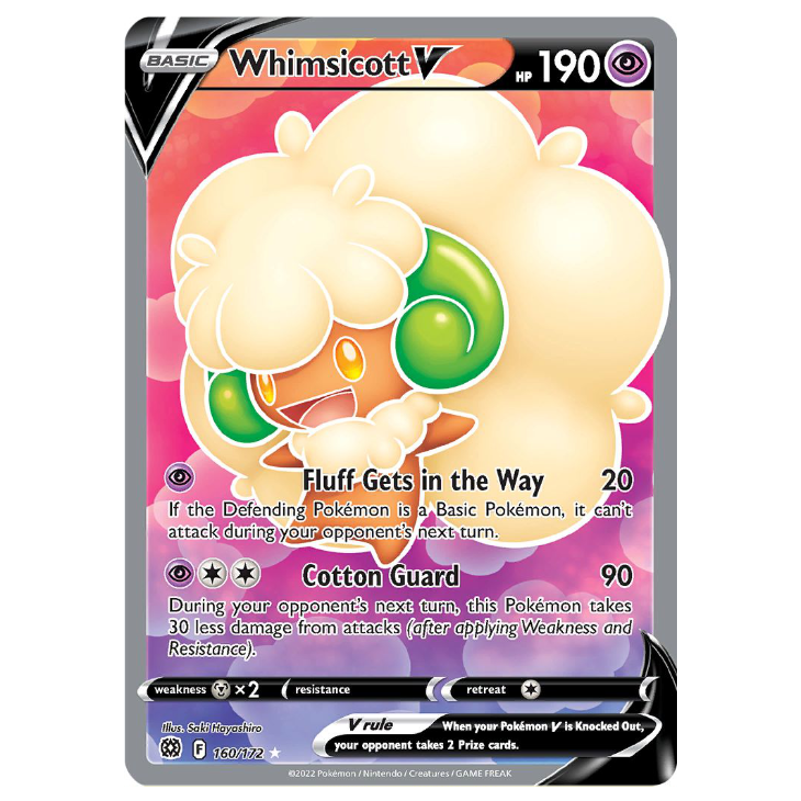 Whimsicott V - Brilliant Stars - 160/172 - Holo Ultra Rare Full Art