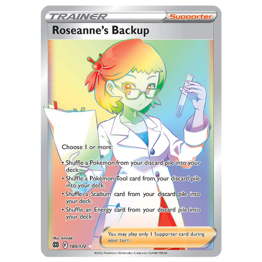 Roseanne's Backup - Brilliant Stars - 180/172 - Holo Rainbow Secret Rare