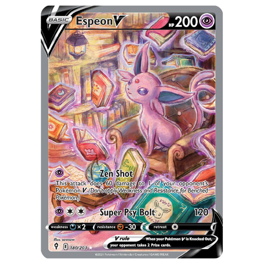 Espeon V - Evolving Skies - 180/203 - Holo Ultra Rare Alternate Art