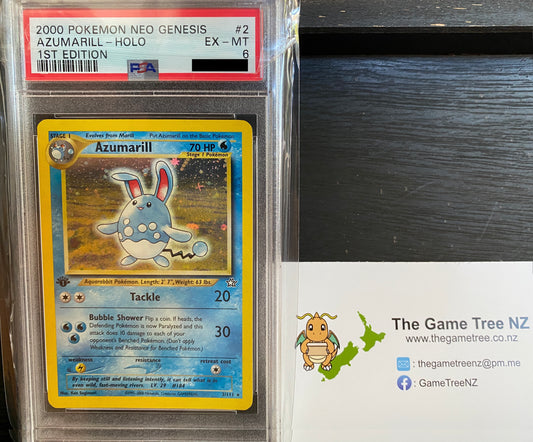 PSA 6 EX-NM Azumarill 2/111 1st Edition Neo Genesis