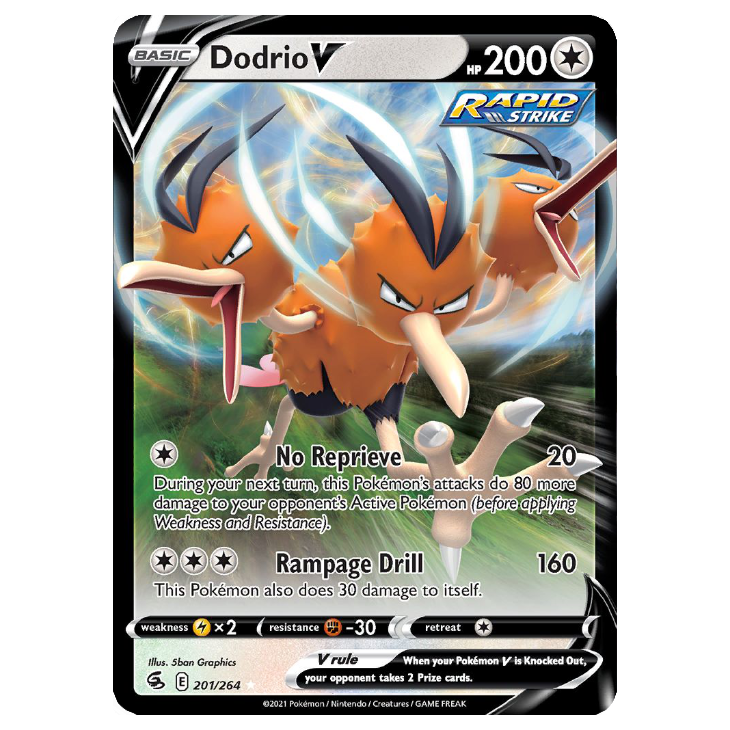 Dodrio V - Fusion Strike - 201/264 - Holo Ultra Rare