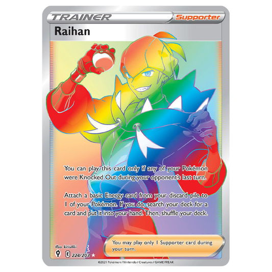 Raihan - Evolving Skies - 224/203 - Holo Rainbow Secret Rare