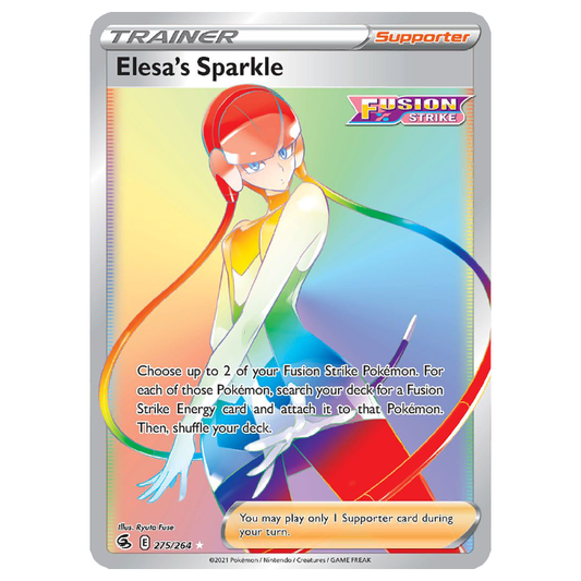 Elesa's Sparkle - Fusion Strike - 275/264 - Holo Rainbow Secret Rare