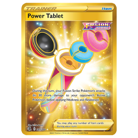 Power Tablet - Fusion Strike - 281/264 - Holo Gold Secret Rare