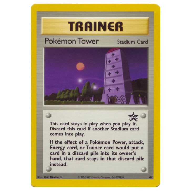 #42 Pokémon Tower  - Pokémon League (January 2002) - WotC Black Star Promo (LP+)