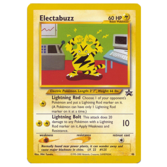 #46 Electabuzz - Pokémon League (May 2002) - WotC Black Star Promo (LP+)