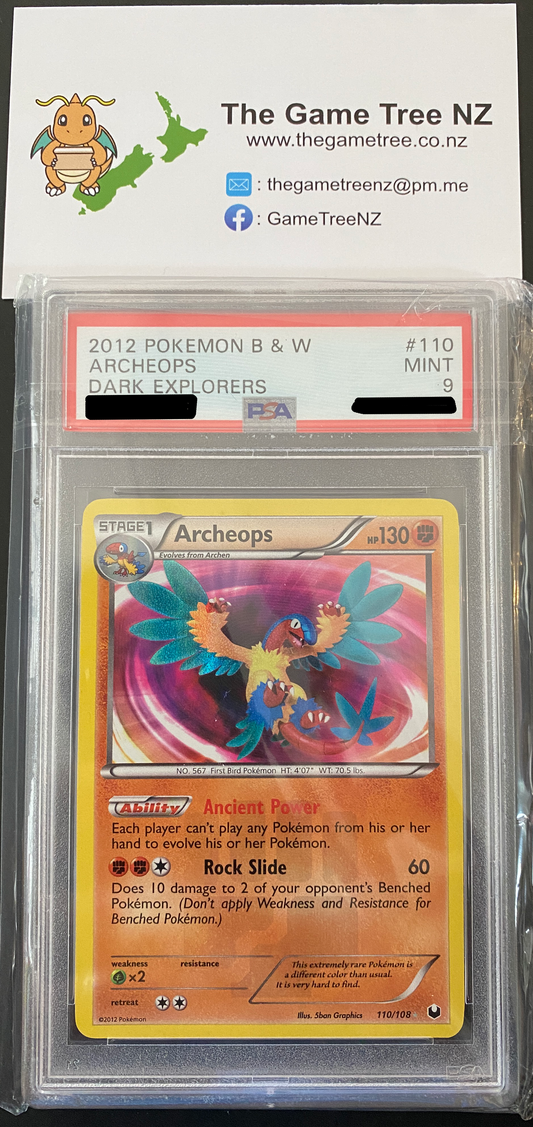 PSA 9 MINT Archeops - Dark Explorers Secret Holo 110/108