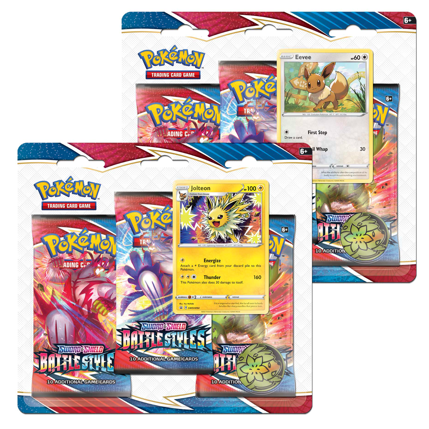Battle Styles 3x Booster Pack Blister with either Eevee/Jolteon Promo