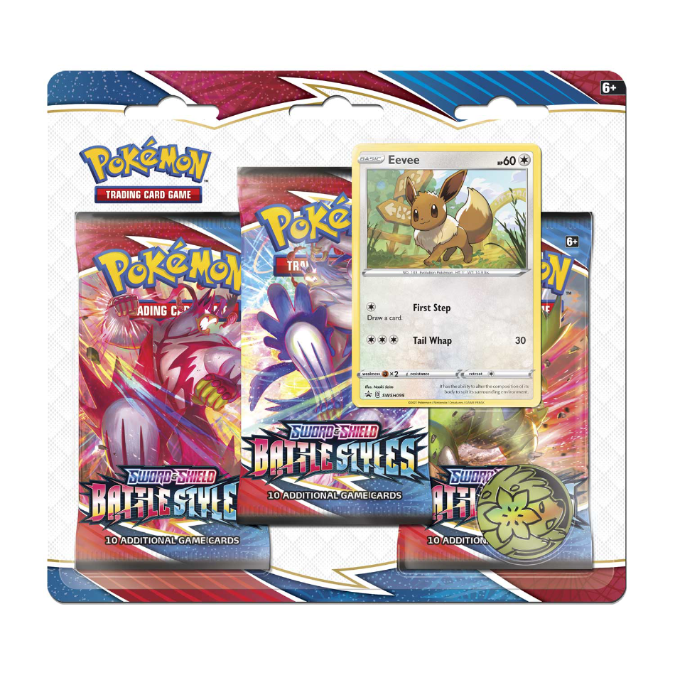 Battle Styles 3x Booster Pack Blister with either Eevee/Jolteon Promo