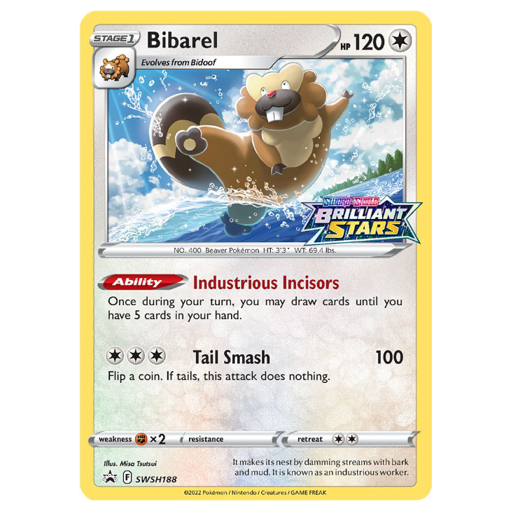 Brilliant Stars *SEALED* Holo Promo and mini-deck featuring Bibarel, Liepard, Lucario OR Moltres