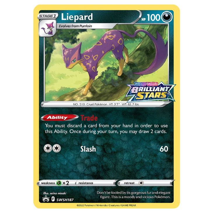 Brilliant Stars *SEALED* Holo Promo and mini-deck featuring Bibarel, Liepard, Lucario OR Moltres