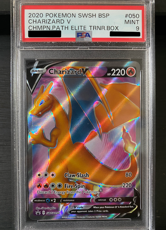 PSA 9 MINT Charizard V Full Art - SWSH050 Holo Promo