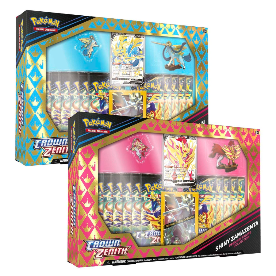 Crown Zenith Premium Figure Collection featuring Shiny Zacian/Zamazent ...