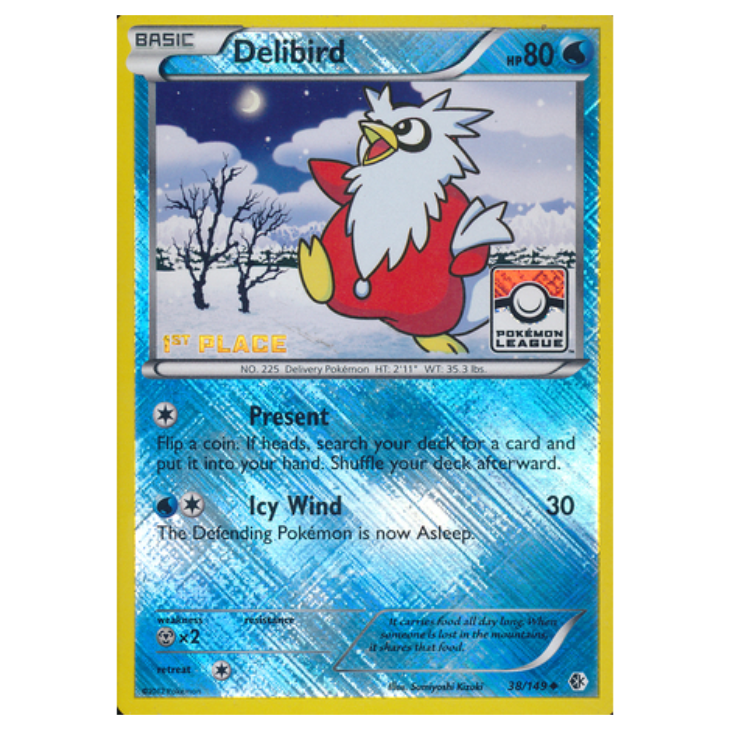 Delibird *1ST PLACE STAMP* - League Promo - Holo