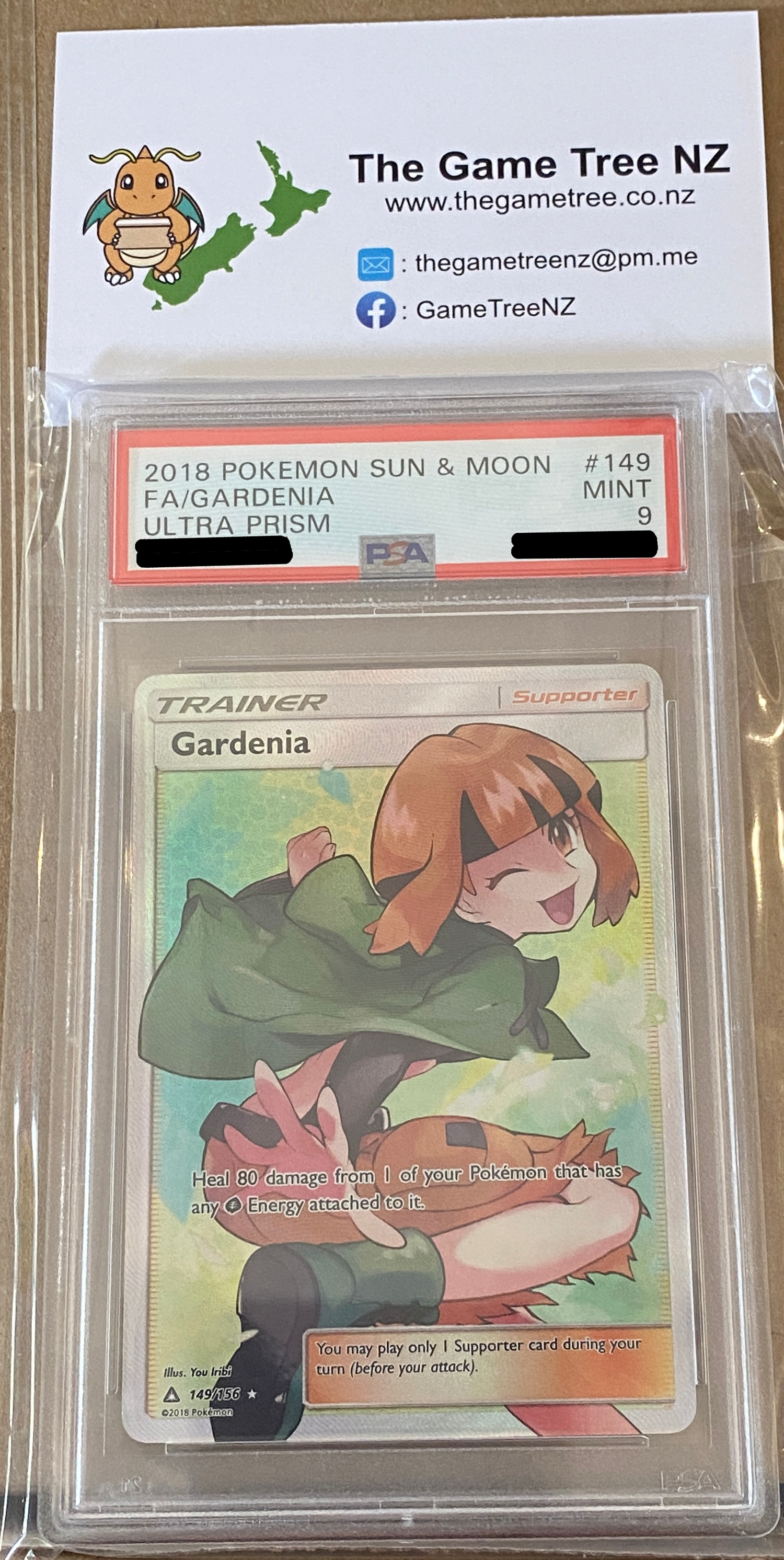 gardenia pokemon card PSA 9 MINT Gardenia
