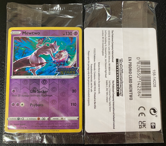 *SEALED* Mewtwo - Stamped Brilliant Stars Reverse Holo Promo - 056/172
