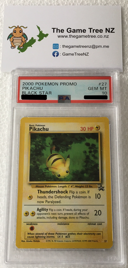 PSA 10 GEM MT Pikachu - WotC Black Star Promo #27