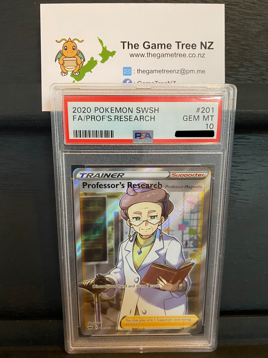 PSA 10 GEM MT Professor's Research - Sword & Shield Full Art 201/202
