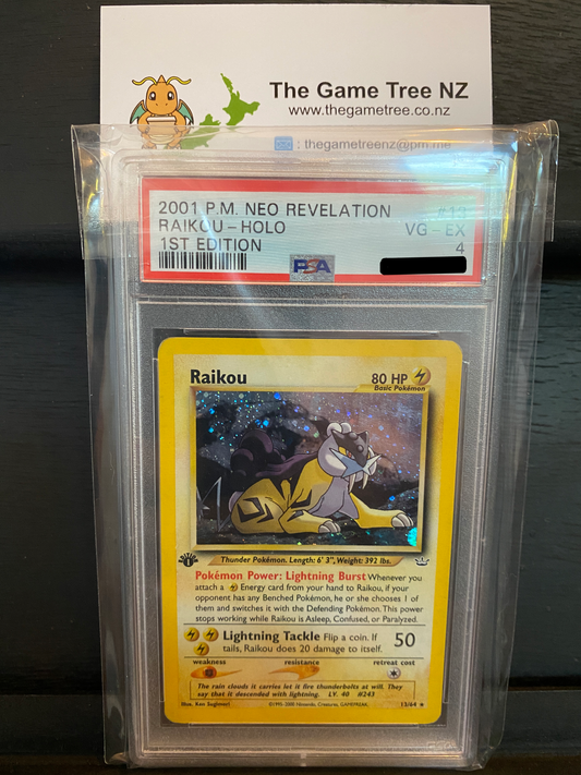 PSA 4 VG-EX Raikou - Neo Revelation Holo 1st Edition 13/64