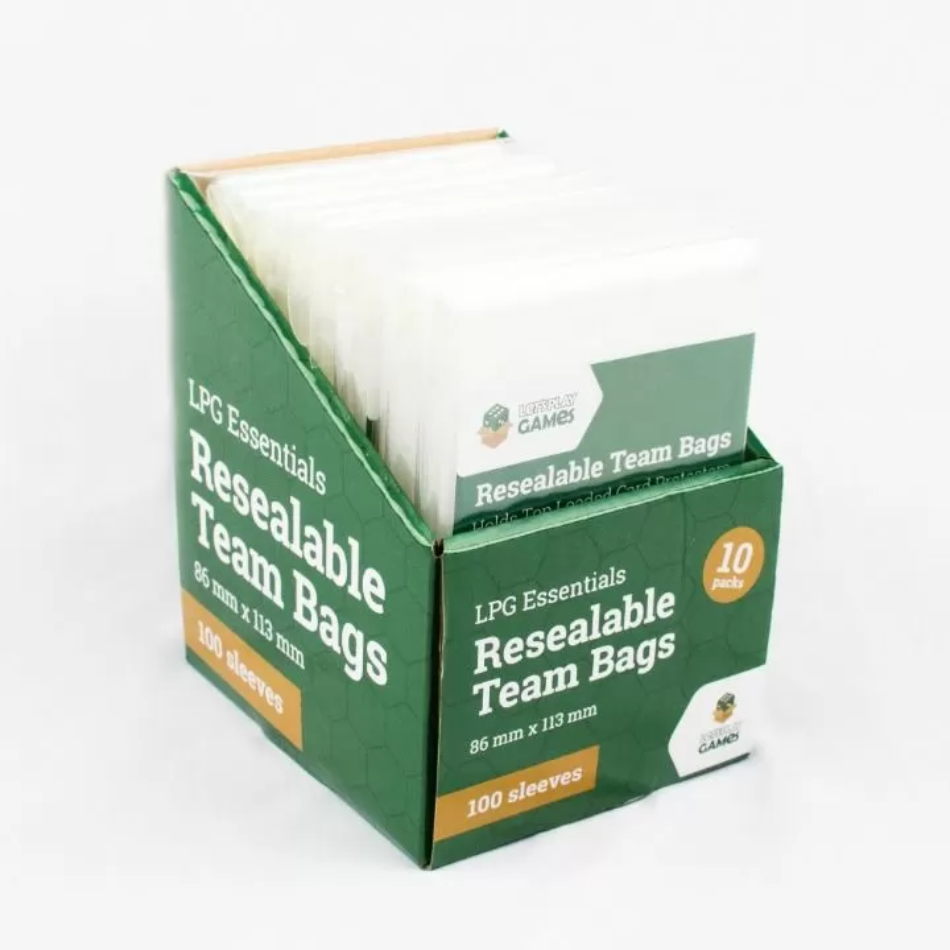 Team Bags Display - 10 Packs of Resealable Bags by LPG