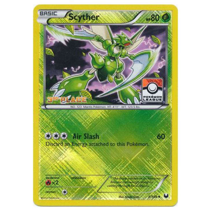 Scyther *2ND/3RD/4TH PLACE STAMP* - League Promo - Holo